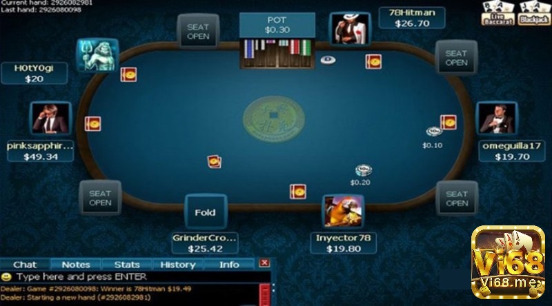 Có 4 vòng chơi trong game đánh bai Poker