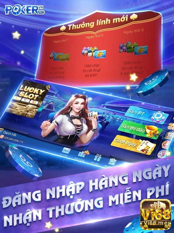 Trang chủ ứng dụng đánh bài Poker Pro.vn