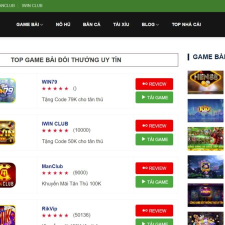 Club game danh bai doi thuong – Trang review game bài số 1