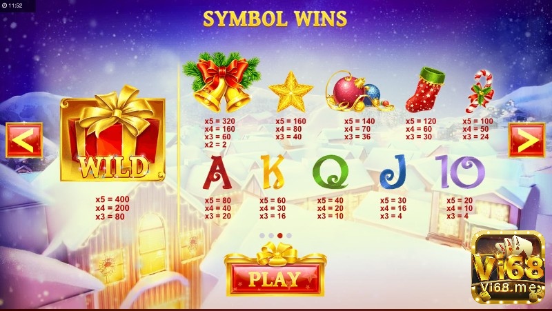 Tỷ lệ trả thưởng của Jingle Bells slot cao tương đương với các biểu tượng khác nhau