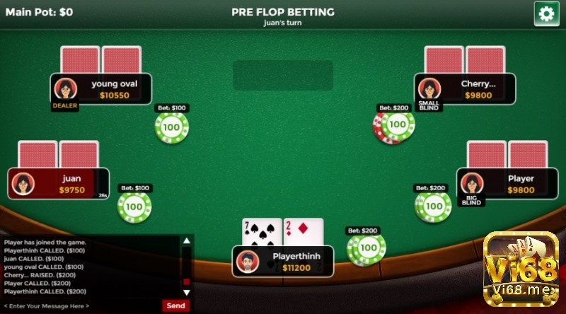 Cách chơi bài trực tuyến Poker chuẩn tại Vi68