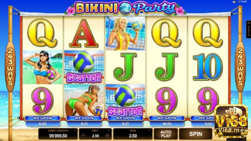 Giao diện của Game Bikini Party Slot