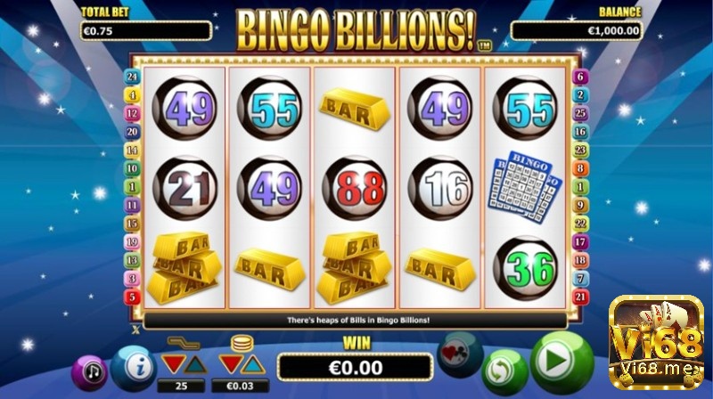 Bingo Billions được thiết kế như một phòng chơi Bingo thực sự