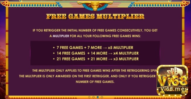Nhận hệ số nhân tối đa x5 lần nếu kích hoạt thêm 7 free games