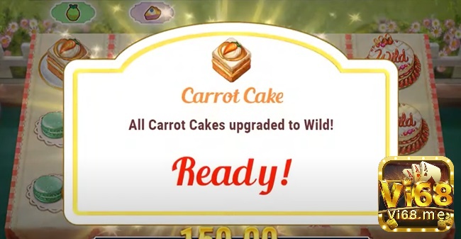 Các biểu tượng bánh cà rốt sẽ trở thành Wild trong tính năng Carrot Cake Power