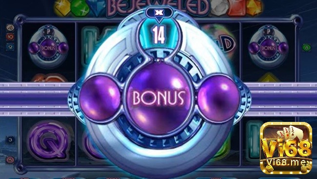 Nhận hệ số nhân x14 lần khi thu thập 3 biểu tượng Scatter Bonus trên guồng Bejeweled 2