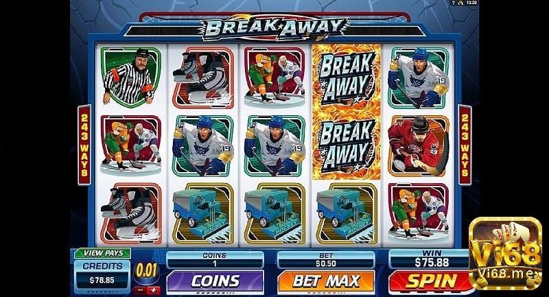 Break Away slot có thiết kế 5 cuộn cơ bản