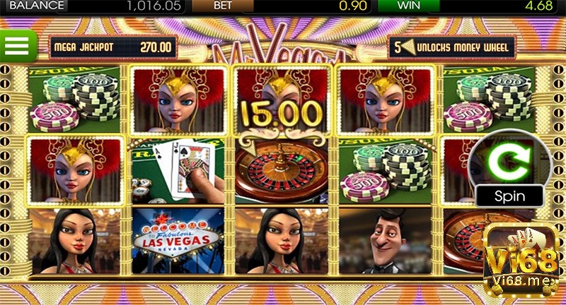 Các biểu tượng thông thường trong game liên quan đến hình ảnh của Las Vegas