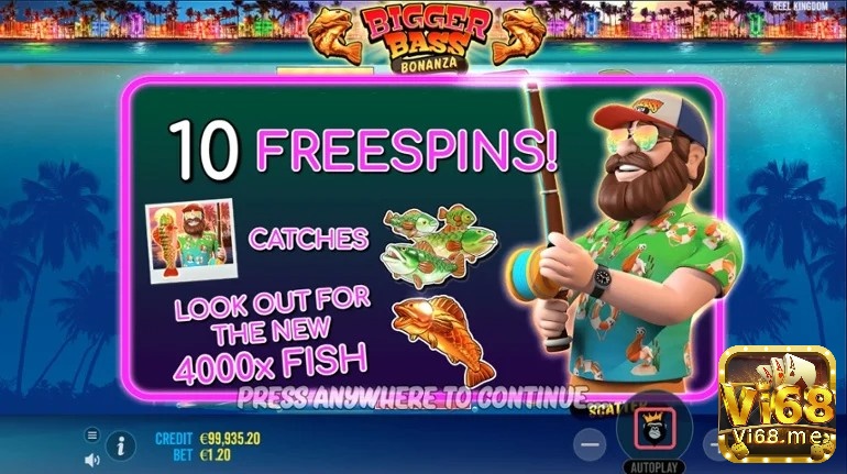 Anh em có thể dễ dàng nhận được 10 FreeSpins khi chơi slot này